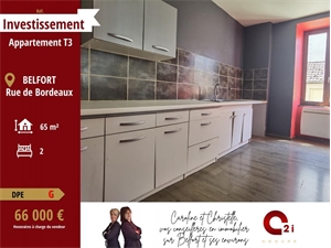 t3 à la vente -   90000  BELFORT, surface 65 m2 vente t3 - UBI433600943